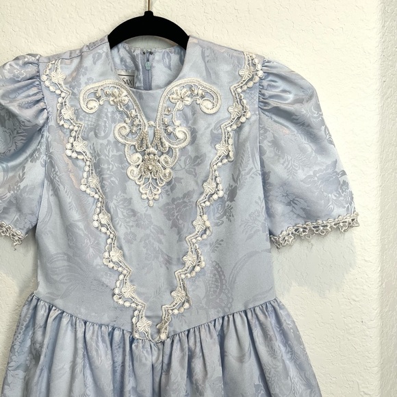 Vintage Girls 70s Gunne Sax Prairie Style Victorian Dress - Picture 2 of 7
